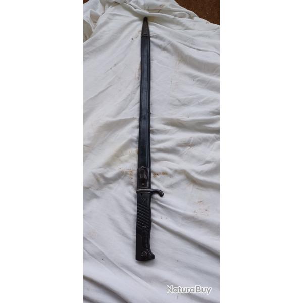 Belle Ba�onnette allemande  pour Mauser 98 Mod�le 1898 SOLINGEN avec fourreau cuir  d 'origine WWI