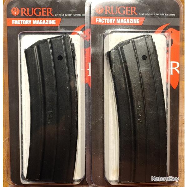Chargeur Ruger mini 14 - 30 coups - acier - Cal.222/223 - lot de 2