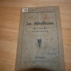 Manuel de cours d'armement sur les Mitrailleuses US en 7.62mm