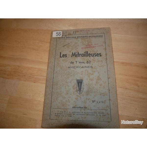 Manuel de cours d'armement sur les Mitrailleuses US en 7.62mm