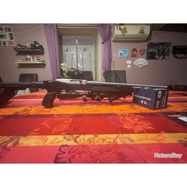 Pack Ruger 10/22 inox fab d�fense +archangel optique point rouge silencieux chargeur neuf