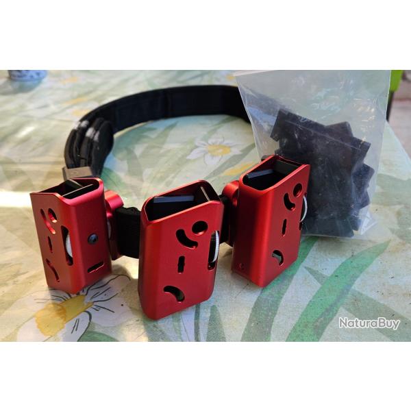 Vend ceinture et sous ceinture IPSC + 3 portes chargeur alu type double alpha