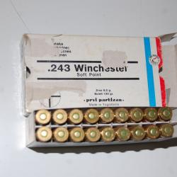 19 munitions partizan 243 winchester soft point