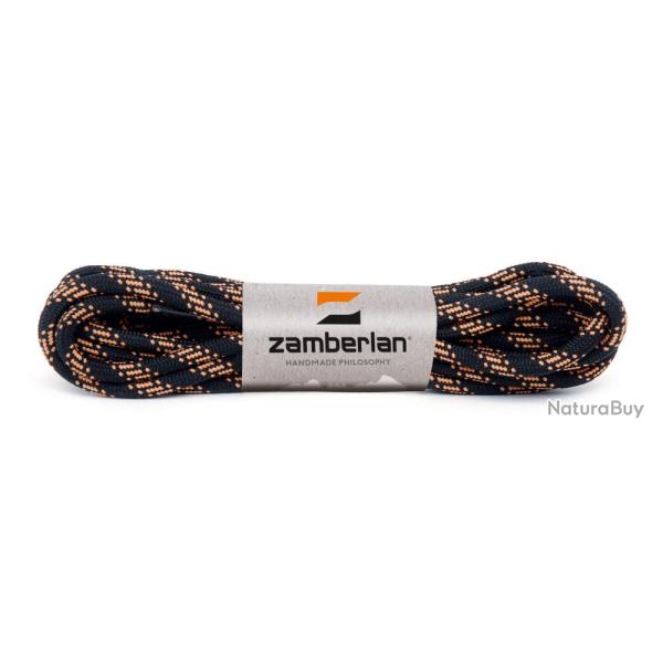 Lacets Zamberlan ronds noir-orange
