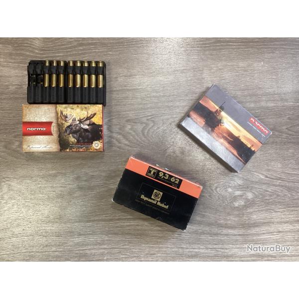 LOT DE MUNITIONS 9,3x62