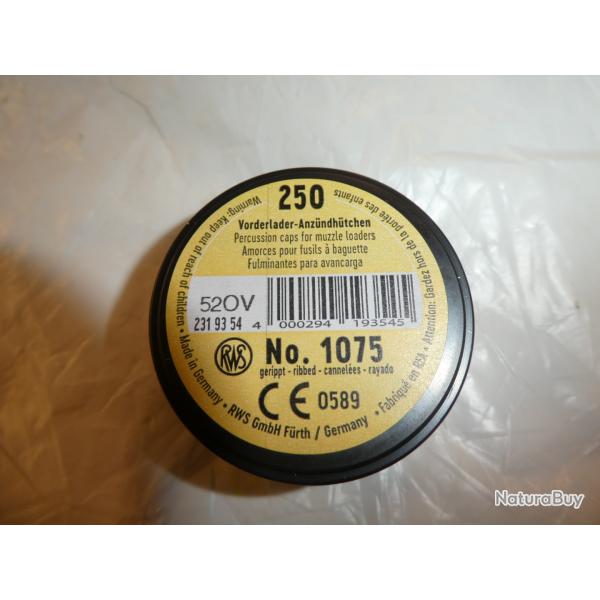 ARRIVAGE  amorces poudre noire RWS 1075