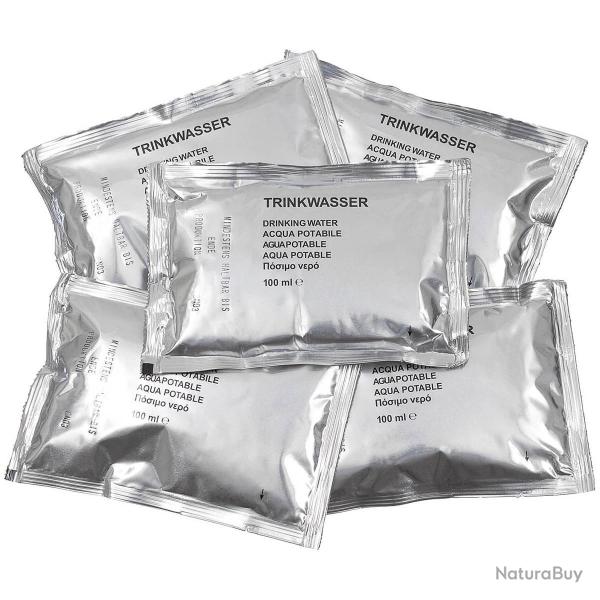 CARTON DE 180 RATIONS D'EAU POTABLE D'URGENCE