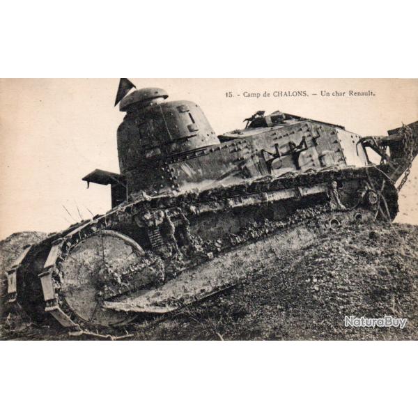 Carte Postale Char Renault Camp de Ch�lons - N�8237