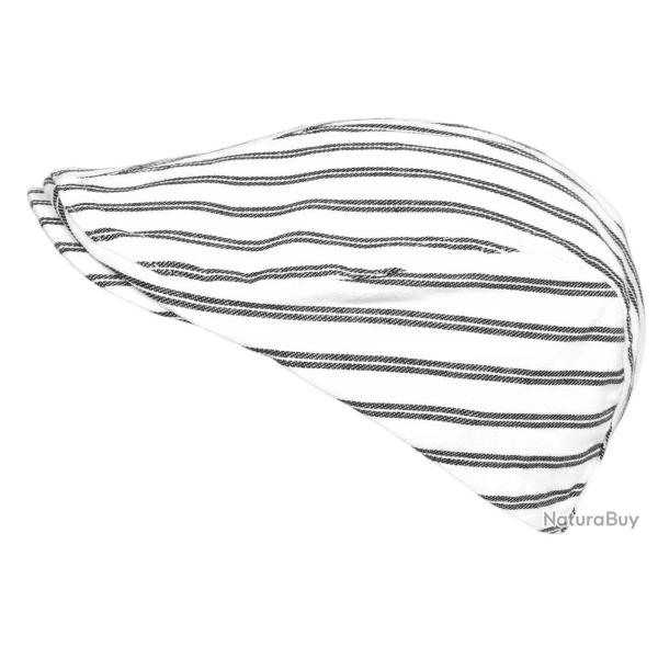 B�ret Casquette Ray�e Blanche et Noire Style Marin en Coton Kaelig Taille unique Blanc