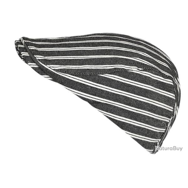 B�ret Casquette Ray�e Grise et Blanche Style Marin en Coton Kaelig Taille unique Gris