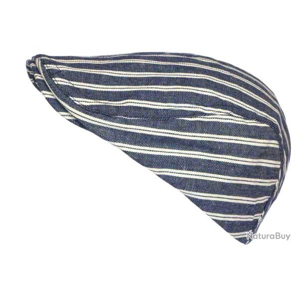 B�ret Casquette Ray�e Bleue et Blanche Style Marin en Coton Kaelig Taille unique Bleu