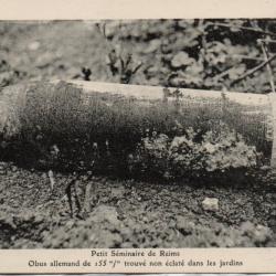 Carte Postale Obus Allemand 155 mm Reims - N&deg;8245