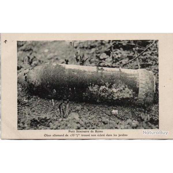 Carte Postale Obus Allemand 155 mm Reims - N�8245