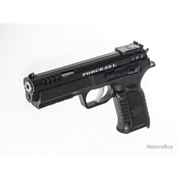 PISTOLET TANFOGLIO FORCE 22L BLACK AVEC HAUSSE REGLABLE