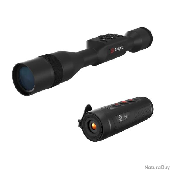 ATN X-Sight 5 5-25x + Monoculaire thermique BlazeSeeker 207 Pack Vision Nocturne Haut de Gamme