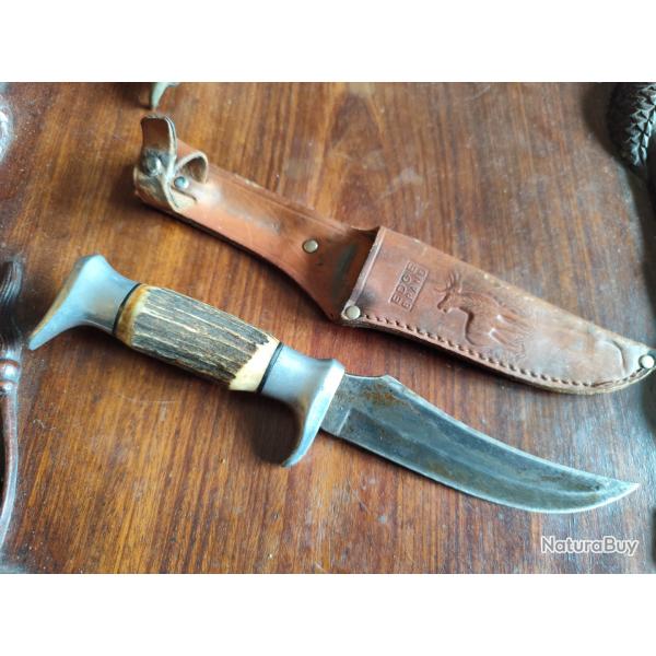 Couteau de chasse Skinner Edge Brand solingen vontage