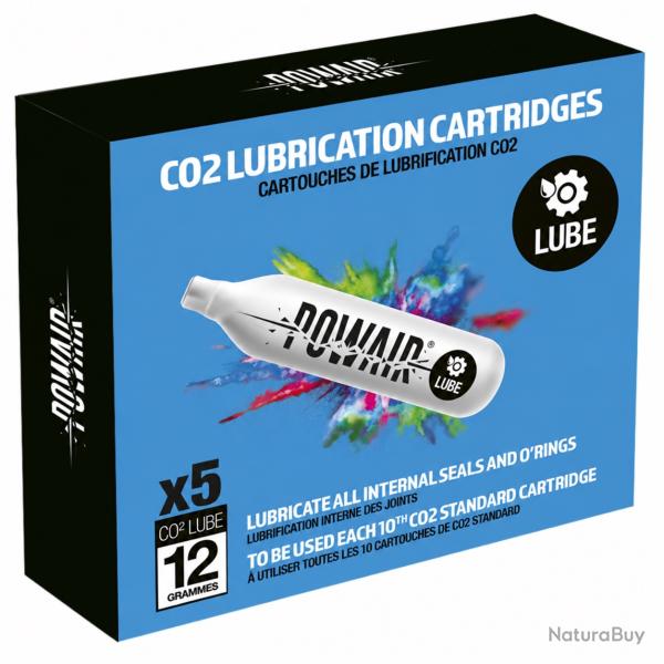 Bo�te 5 cartouches de CO2 d'entretien lubrifiantes 12g - Powair