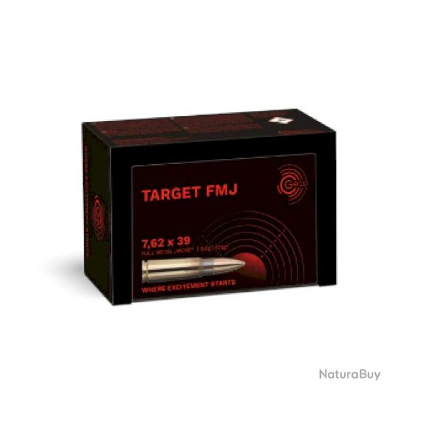 Munitions GECO cal.7.62x39 target fmj 124gr 8g par 250