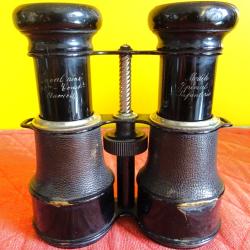 JUMELLES INFANTERIE RARE DUVAL Ain&eacute; &agrave; ANNECY WWI + ETUI cuir