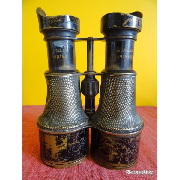 JUMELLES MARINE Fran�aise RARE MODELE WWI � RESTAURER , FONCTIONNENT