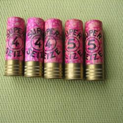 Rares ...  5 cartouches Manufrance Superseize Nos 4 et 5