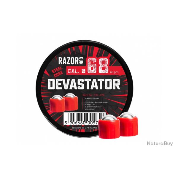 Bo�te de 40 balles Razorgun Devastator - calibre 68