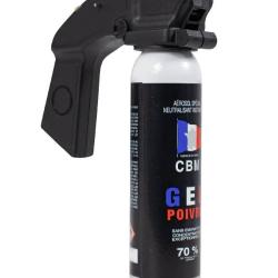Bombe Lacrymog&egrave;ne 100ML Gel Poivre avec poign&eacute;e CBM