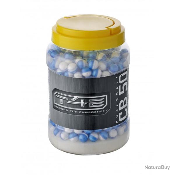 Pot de 500 billes de craie blanche Umarex T4E - calibre 50
