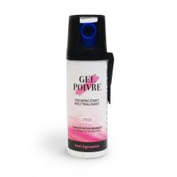 Bombe Lacrymog&egrave;ne Gel Poivre 50ml Rose Compacte