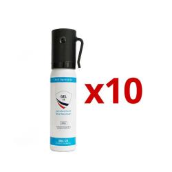Pack de 10 Bombes Lacrymog&egrave;nes Gel CS 25 ml Compactes