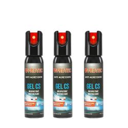 Bombe Lacrymog&egrave;ne Gel CS 25ml x3 Fabrication Fran&ccedil;aise