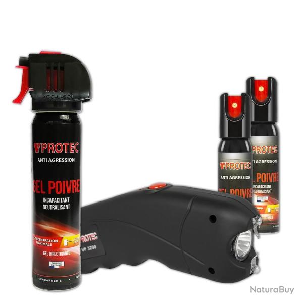 Pack Auto-D�fense Complet avec Shocker 3 200 000 Volts et Bombes Poivre