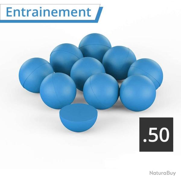 Balles entrainement bleues ou orange selon arrivage cal.50