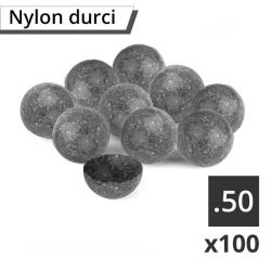 100 Balles Durcies Nylon Calibre .50