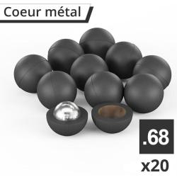 Balles RBI Coeur M&eacute;tal Calibre .68 - Lot de 20 Projectiles Haute Densit&eacute;