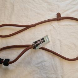 Laisse avec collier int&eacute;gr&eacute; Kerbl Roma cognac HILMAR SUPER DESTOCK !!!