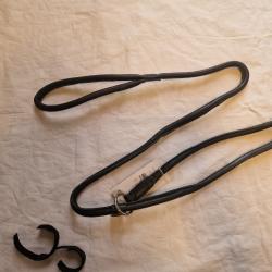 Laisse avec collier int&eacute;gr&eacute; Kerbl Roma noire HILMAR SUPER DESTOCK !!!