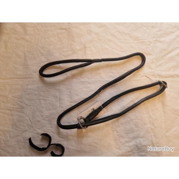 Laisse avec collier int�gr� Kerbl Roma noire HILMAR SUPER DESTOCK !!!