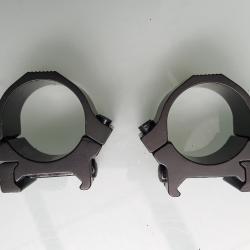 Colliers pour lunette 25,4 mm pour rail picatynni 21mm