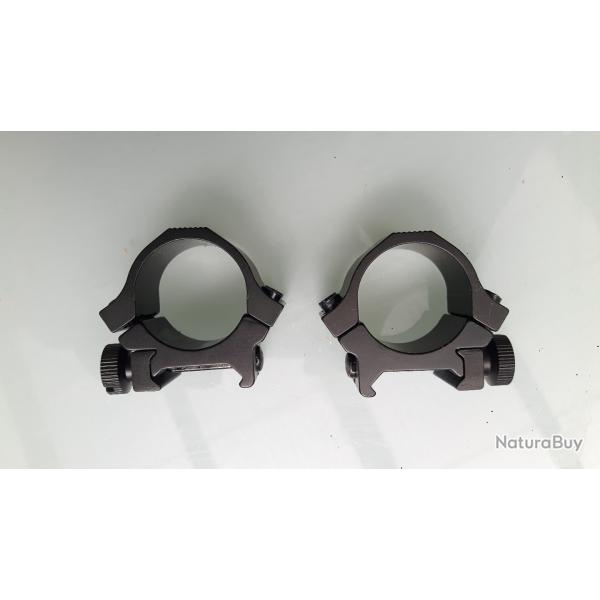 Colliers pour lunette 25,4 mm pour rail picatynni 21mm