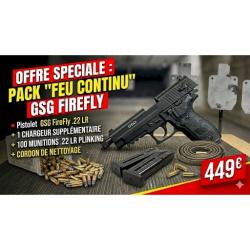 Pack promo GSG firefly standard cal.22lr + 1 chargeur + 100 munitions + boresnake
