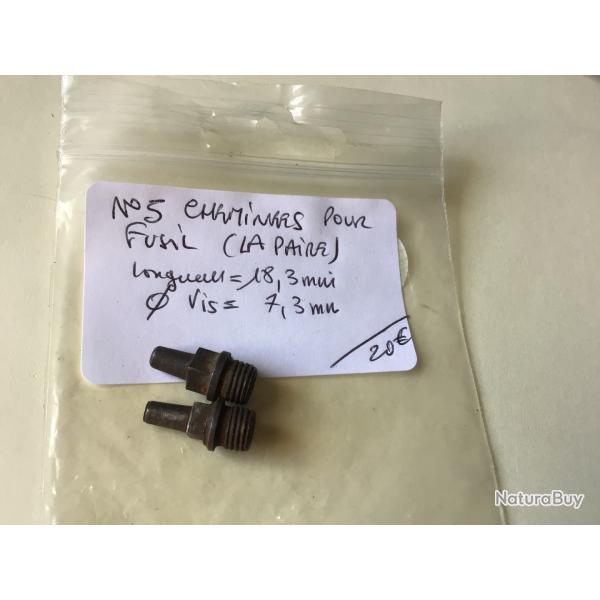 VENDU PAR LE-CUIRASSIER N�5 PAIRE DE CHEMINEES POUR FUSIL DE CHASSE