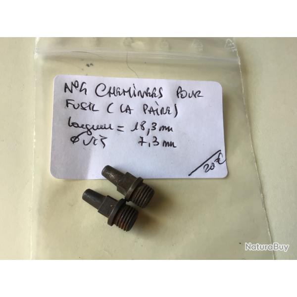 VENDU PAR LE-CUIRASSIER N� 4 PAIRE DE CHEMINEES POUR FUSIL DE CHASSE