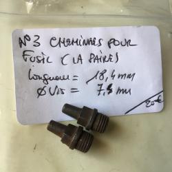 VENDU PAR LE-CUIRASSIER N&deg; 3 PAIRE DE CHEMINEES POUR FUSIL DE CHASSE