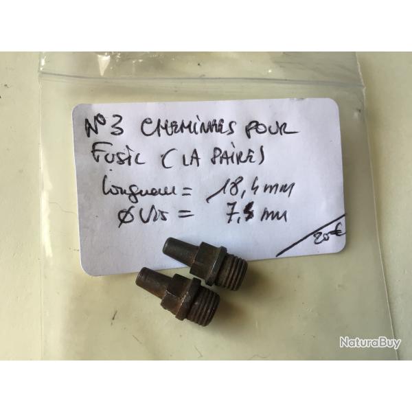 VENDU PAR LE-CUIRASSIER N� 3 PAIRE DE CHEMINEES POUR FUSIL DE CHASSE