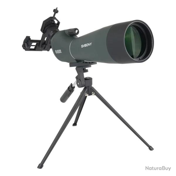 Longue Vue SV28A 20-60x80 Zoom +Tr�pied +Support Phone Tir Nature Archerie Svbony