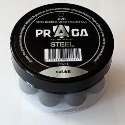 Bo&icirc;te de 20 Billes en acier et caoutchouc cal.68 - Praga Technology