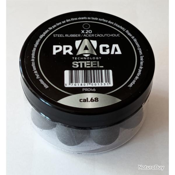 Bo�te de 20 Billes en acier et caoutchouc cal.68 - Praga Technology
