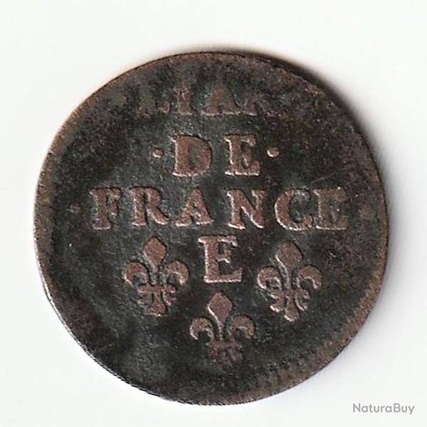 Monnaie Royale France louis XIV LE GRAND OU LE ROI SOLEIL liard dit "� la t�te couronn�e" 165? Tours