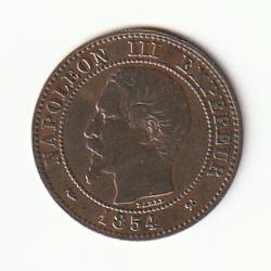 PIECE DE MONNAIE FRANCE  DEUX CENTIMES NAPOLEON III 1854 Rouen